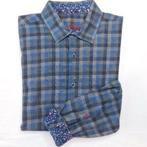 Robert Graham Plaid Flannel Shirt | Classic Fit | Corduroy Cuffs | EUC | 2XL